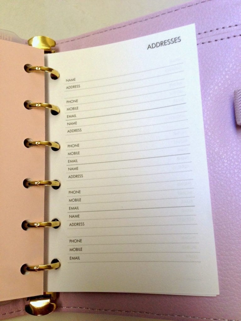 Anatomy of a Perfect Planner  Kikki K 2015 Lilac Time Planner Set
