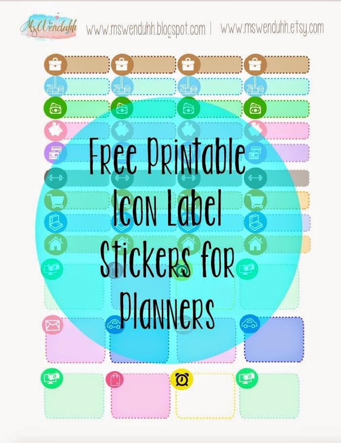 Free Printable Stickers: Icon Labels for Planning | Wendaful Planning