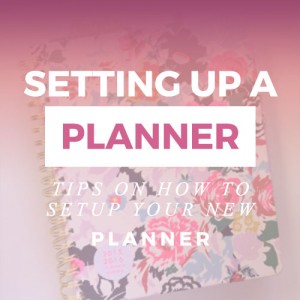 setting up a planner