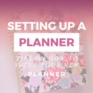 setting up a planner