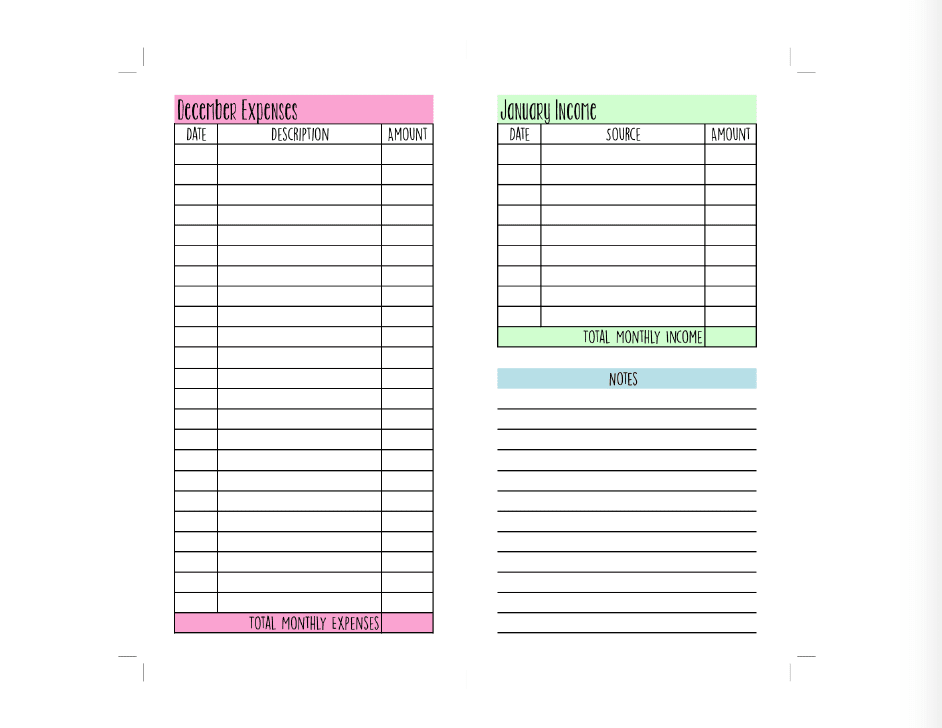 Personal & Business Financial Filofax Sections + Free Printables | Wendaful Planning