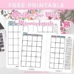 Weekly Printable Inserts A6 Planner Refill Weekly Agenda 