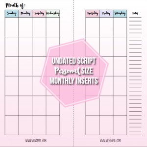 Yearly Dated Week On 2 Page Printed Planner Inserts– Planner Press