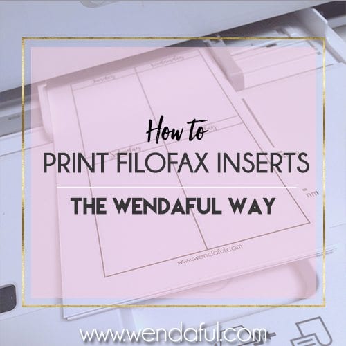 how to print filofax inserts