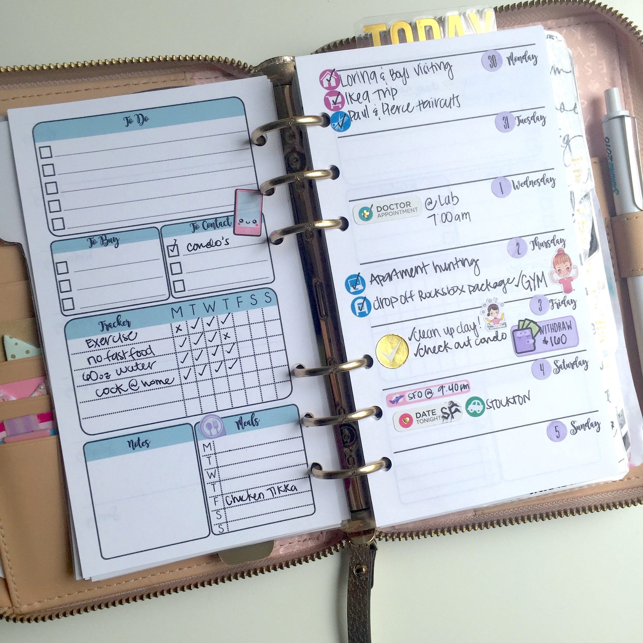 Free Planner Inserts Week On A Page With Trackers Wendaful Planning free-planner-inserts-week-on-a-page-with-trackers-wendaful-planning