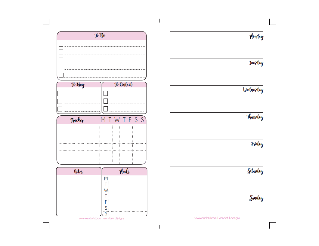 Planner Size Guide - Wendaful Planning