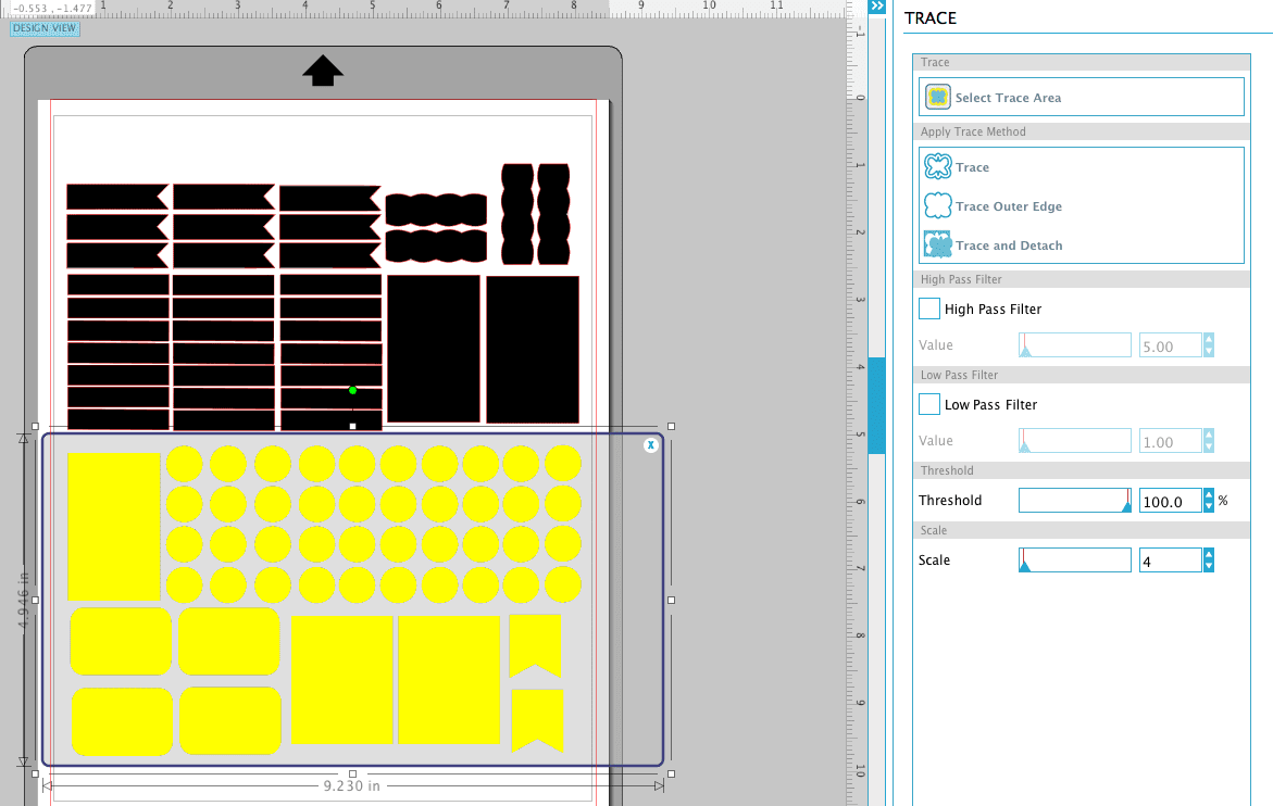 tracing in silhouette studio