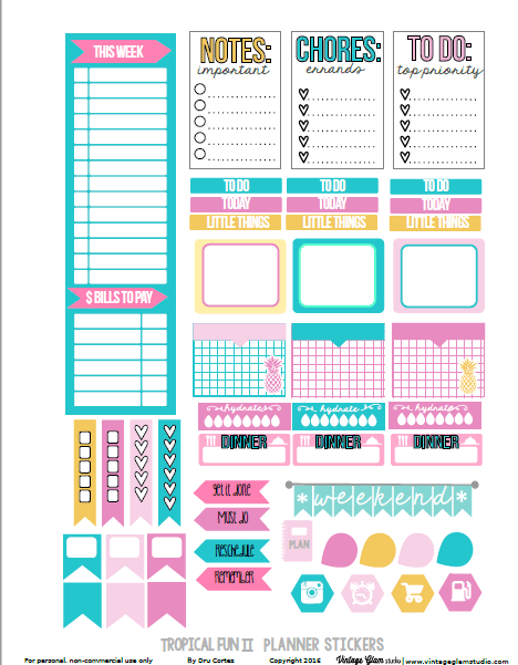 Free Pdf Planner Printable Stickers Perfect For Decorating Your Weeks 