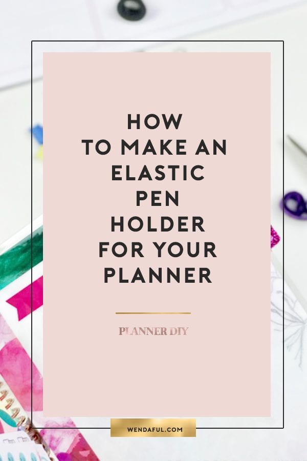 Adhesive Pen Holder for Planners, Accesories