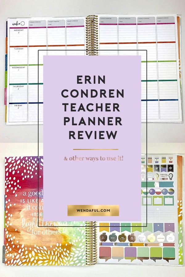 2018 Erin Condren Teacher Planner Review