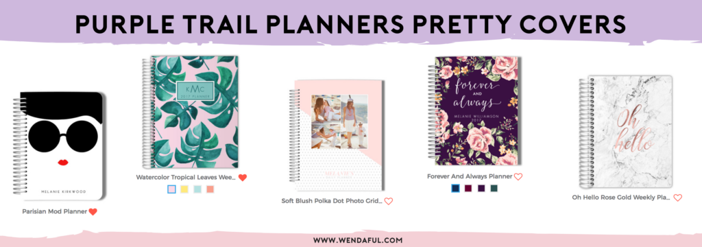 purple trail planners covers