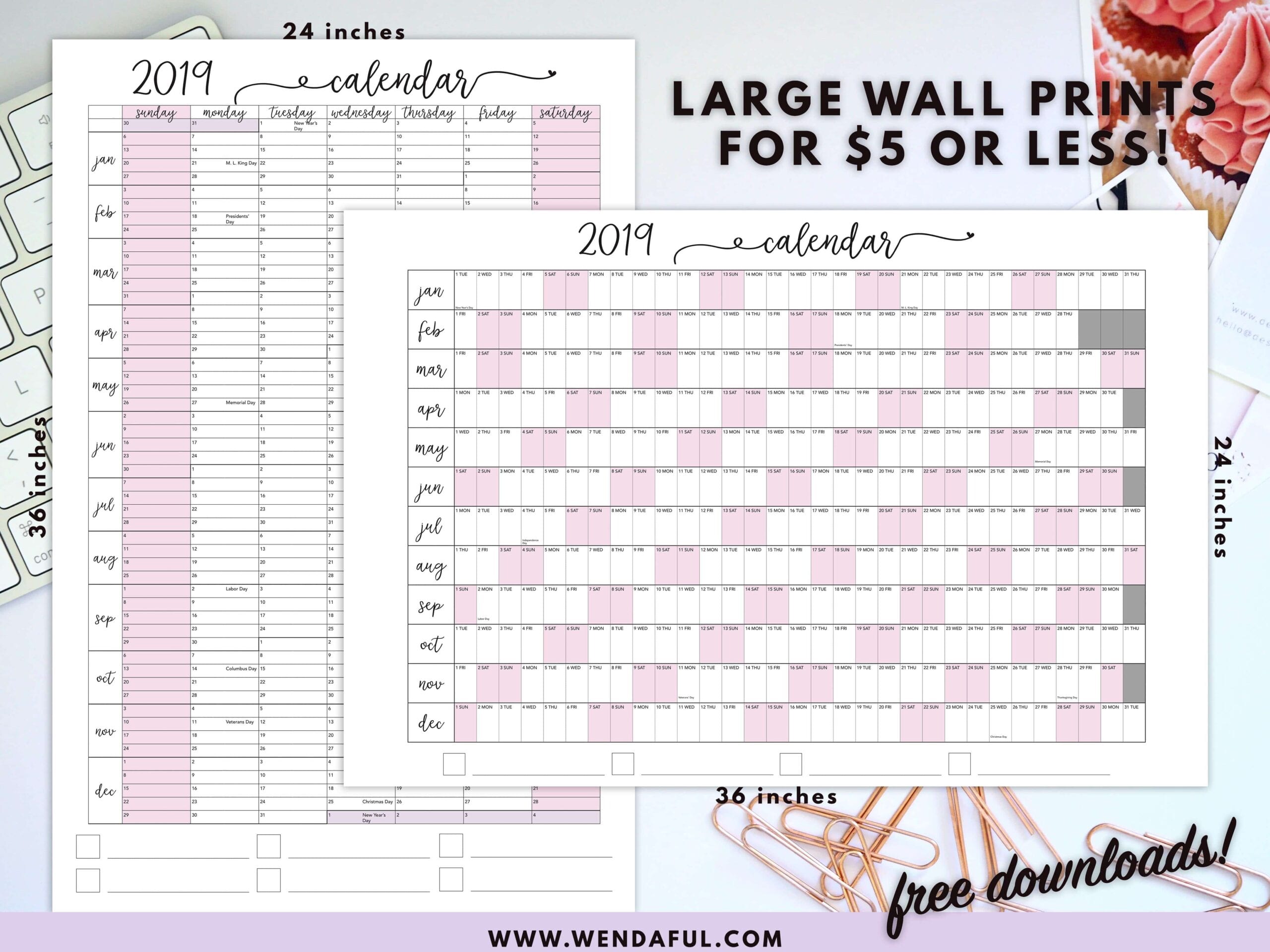 How To Make Your Own $5 Wall Calendar | Wendaful Planning How To Make Your Own $5 Wall Calendar | Wendaful Planning
