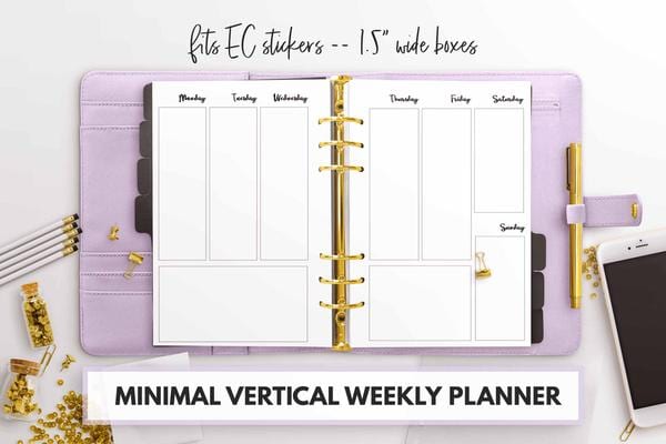 Weekly Planner Inserts No. 08