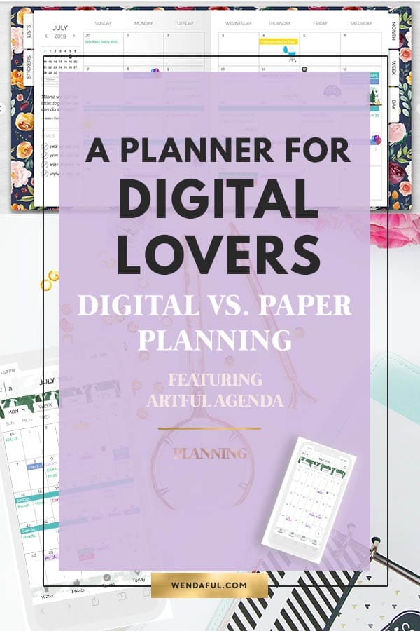A Planner App for Digital Lovers – Artful Agenda - Wendaful Planning