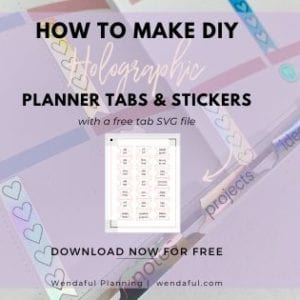 Wendaful Printable Inserts | Planner Refills