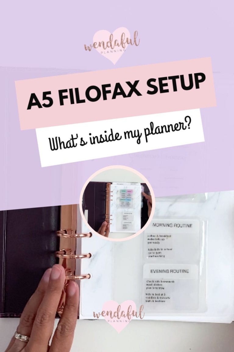 A5 Filofax Planner Flip Through and Set Up Wendaful Planning