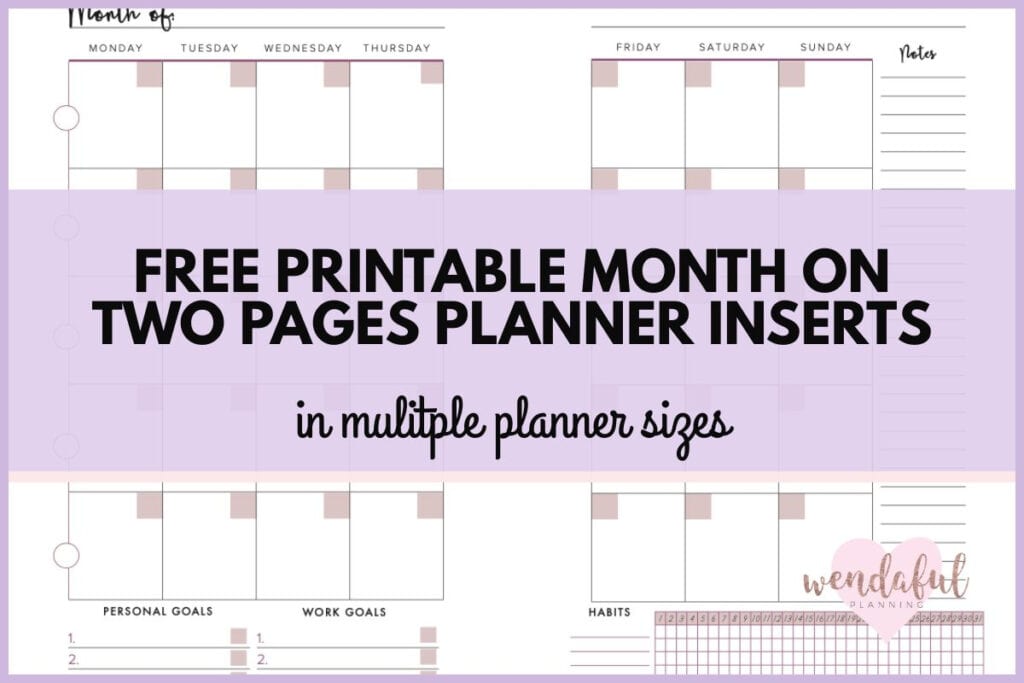 Free 2018 Month At A Glance Calendar | Wendaful Planning – Planners ...