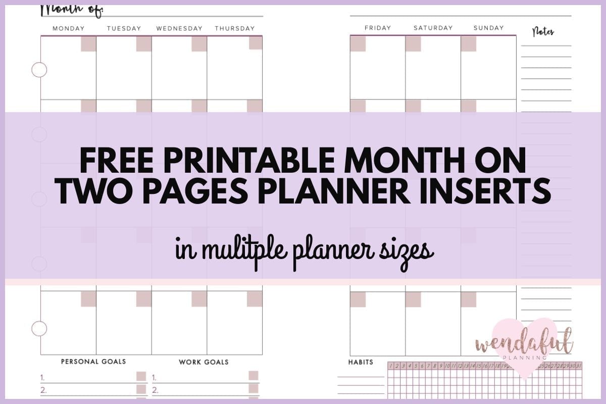 Planner Size Guide - Wendaful Planning