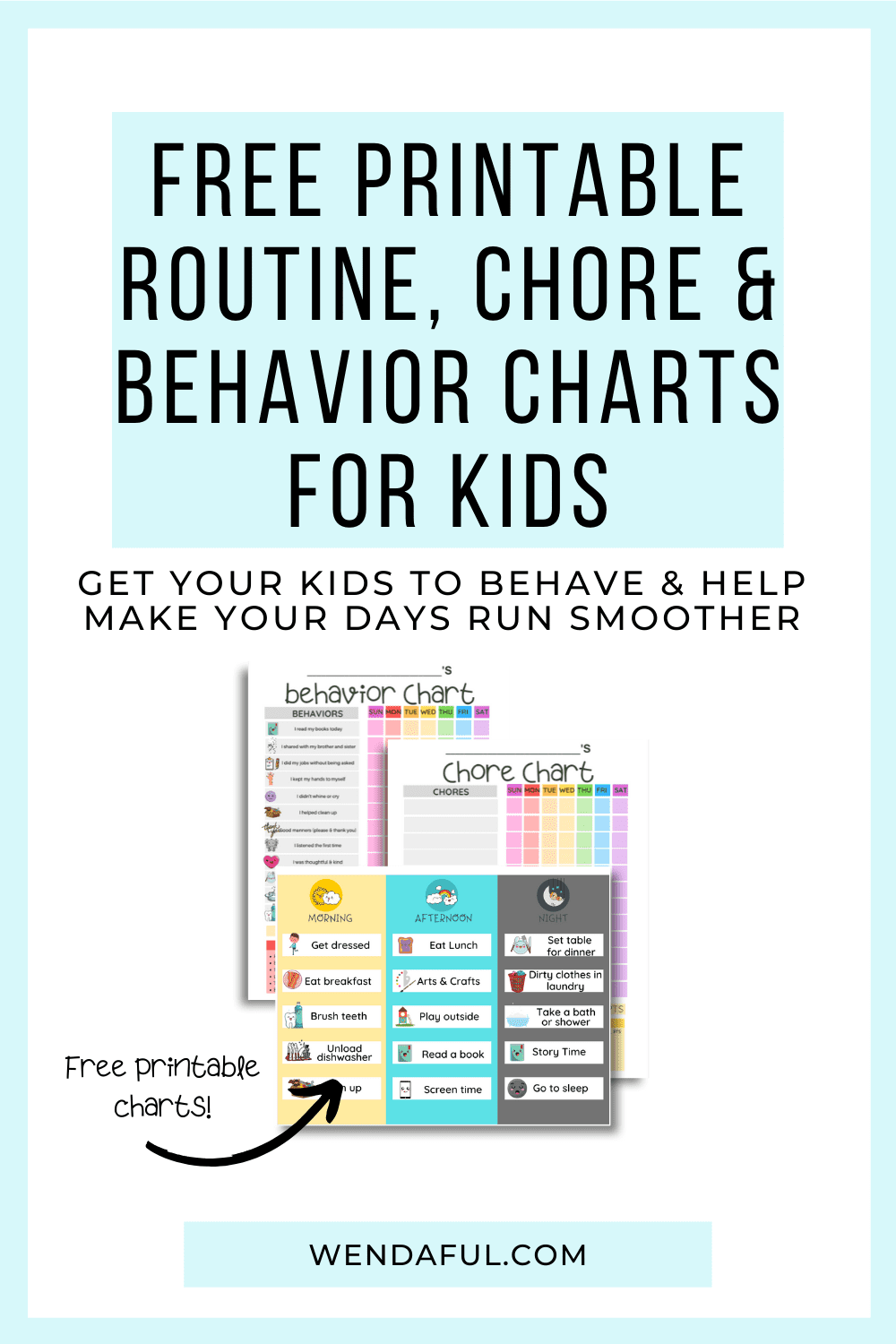 Kids Chore Chart Printable with Pictures - This Chart Really Works!