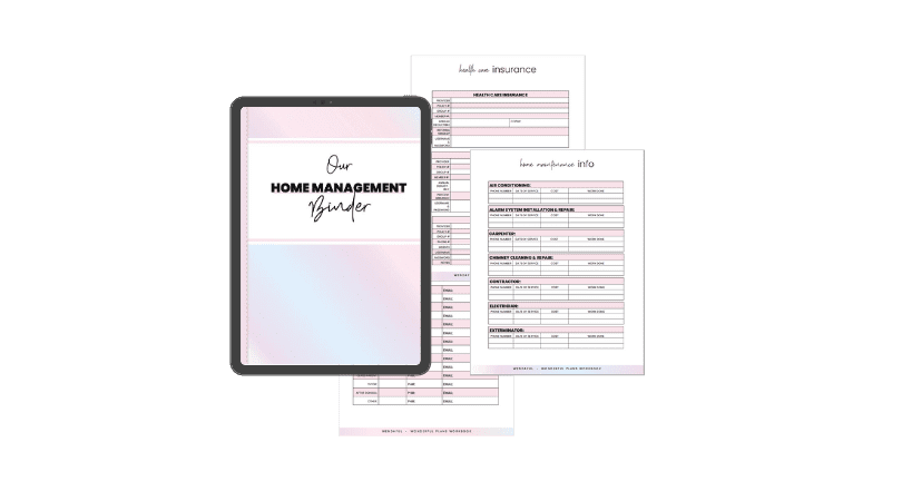 Digital Home Management Binder System | Wendaful Planning – Planners ...