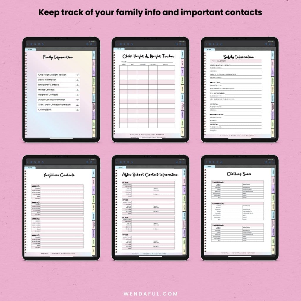 Digital Home Management Binder System Wendaful Planning