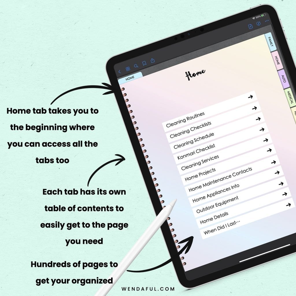Digital Home Management Binder System | Wendaful Planning – Planners ...