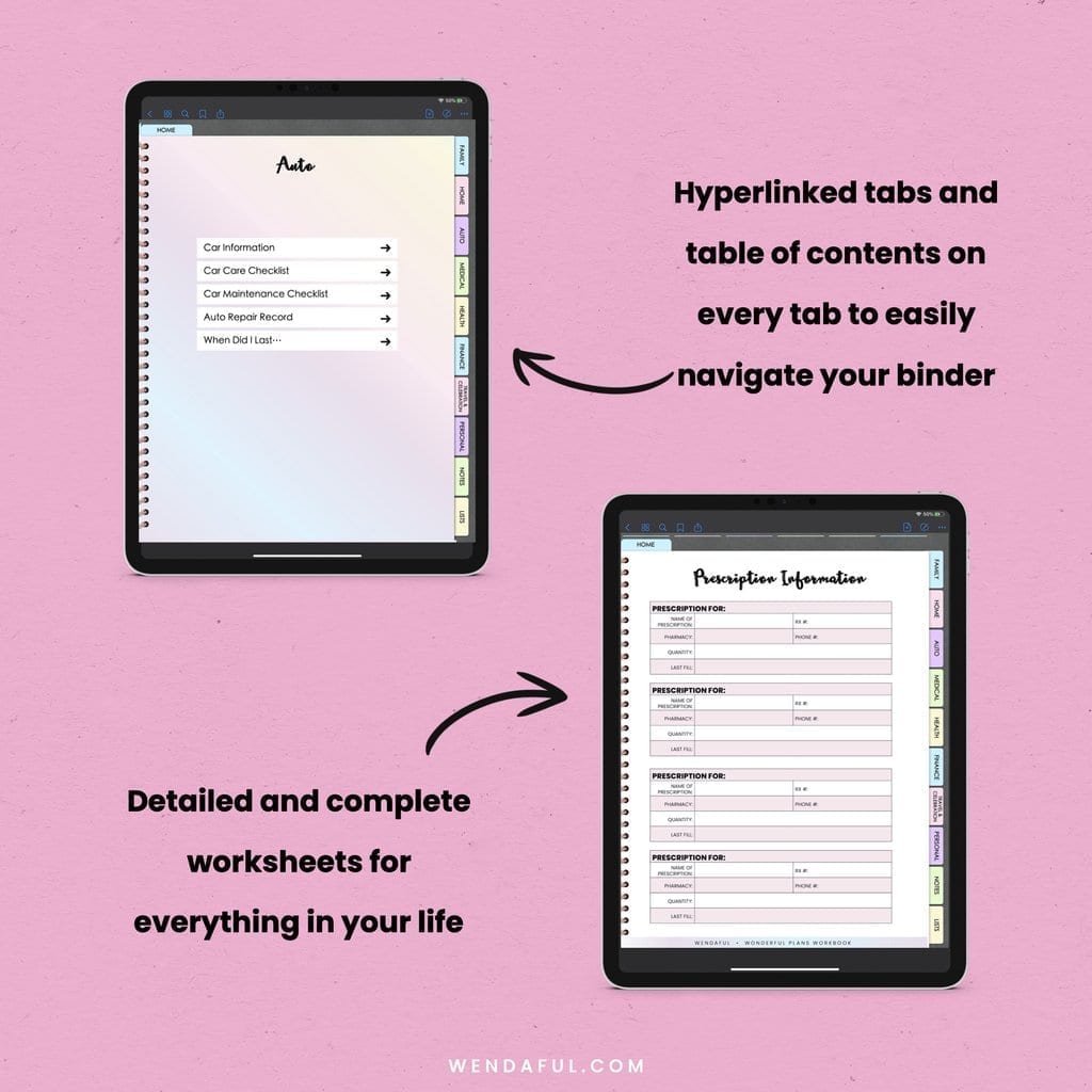 Digital Home Management Binder System Wendaful Planning
