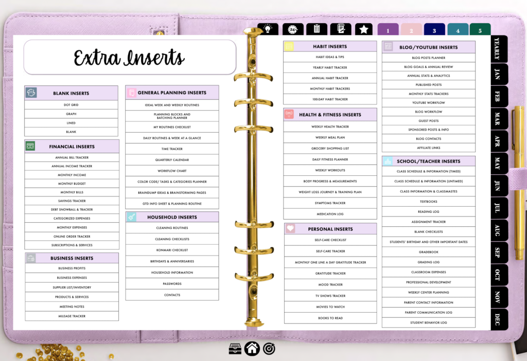 Digital planner templates