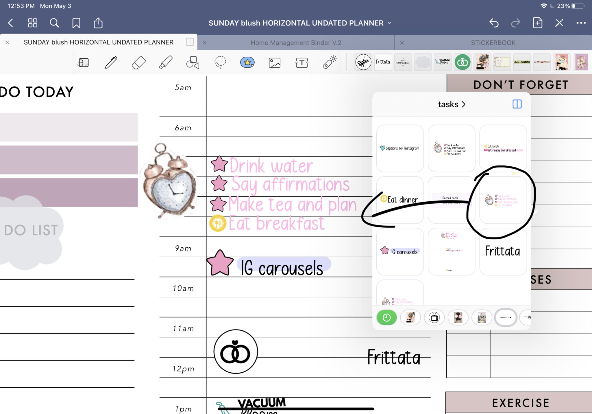 Goodnotes App How to Use the Elements Feature for Digital Stickers and