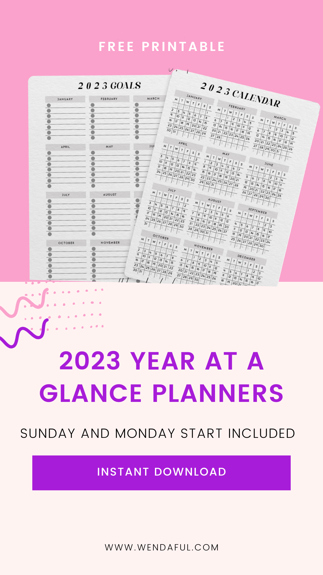 free-printable-2023-year-at-a-glance-planner-inserts-wendaful-planning