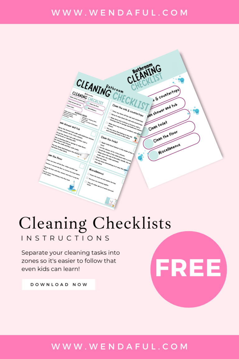 StepbyStep House Cleaning Guides (Free Bathroom Printable Included
