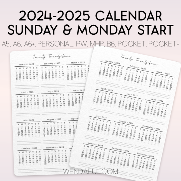 Ring in the New Year with Your Free 20242025 Printable Planner Inserts! Wendaful Planning