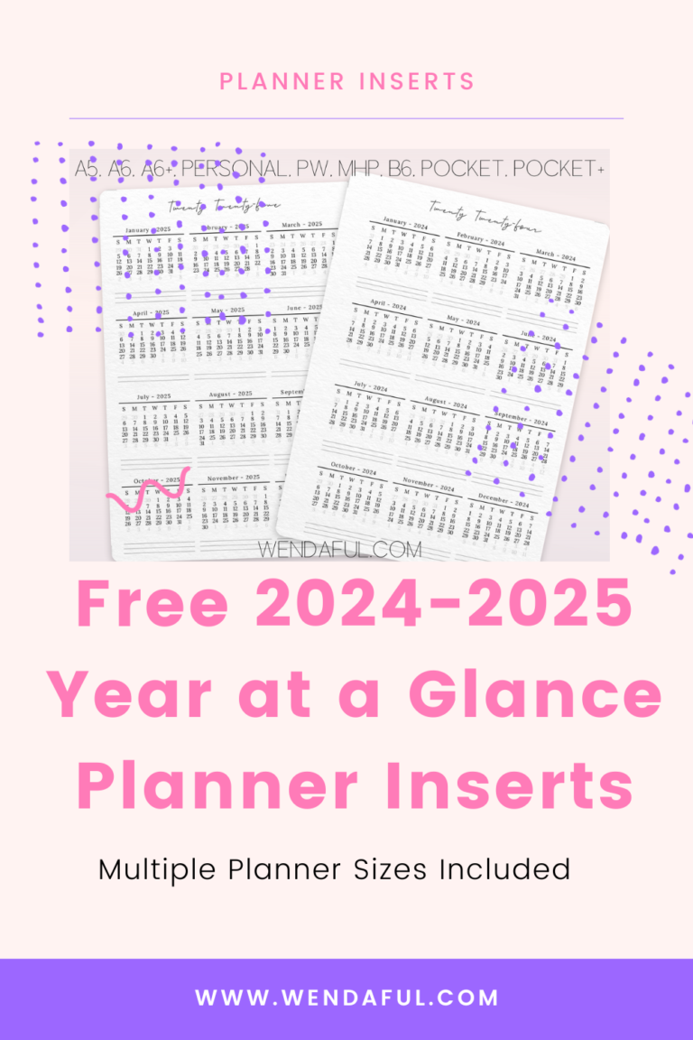 Ring in the New Year with Your Free 20242025 Printable Planner Inserts
