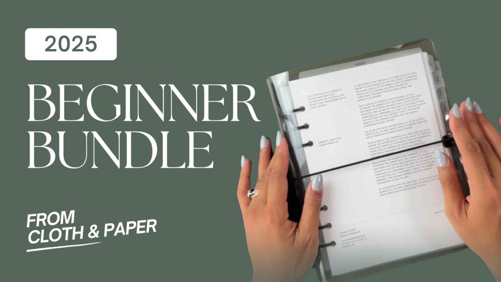 Get Ready for 2025 with the Cloth & Paper Beginner Planner Bundle: A ...