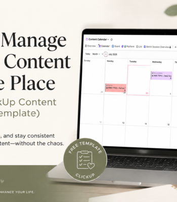 ClickUp Content Calendar Template