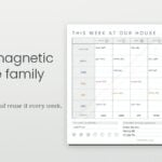 magnetic dry erase weekly family planner